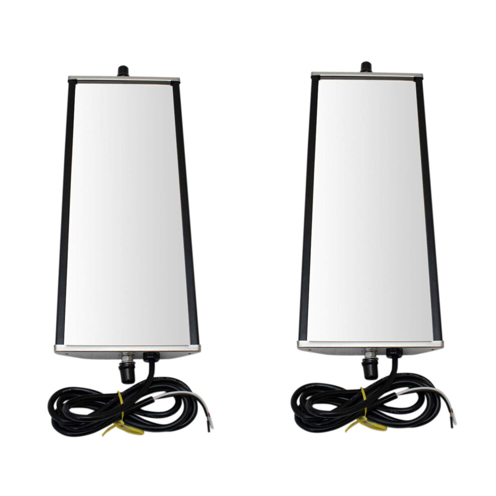 Trq 16"""" X 6"""" Stainless Steel West Coast Mirror Pair Heated Compatible With Hd Semi Truck 191213090534