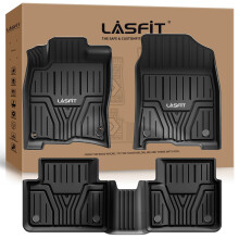 LASFIT Golvmattor fr Honda Civic Sedan 2016-2021 & Hatchback 2017-2021 & Coupe 2016-2020 All Weather TPE Custom Fit Floor Liner 1:a & 2:a raden