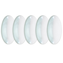 5 stuks dubbelbolle glaslens 50 mm, brandpuntsafstand 100 mm voor labs