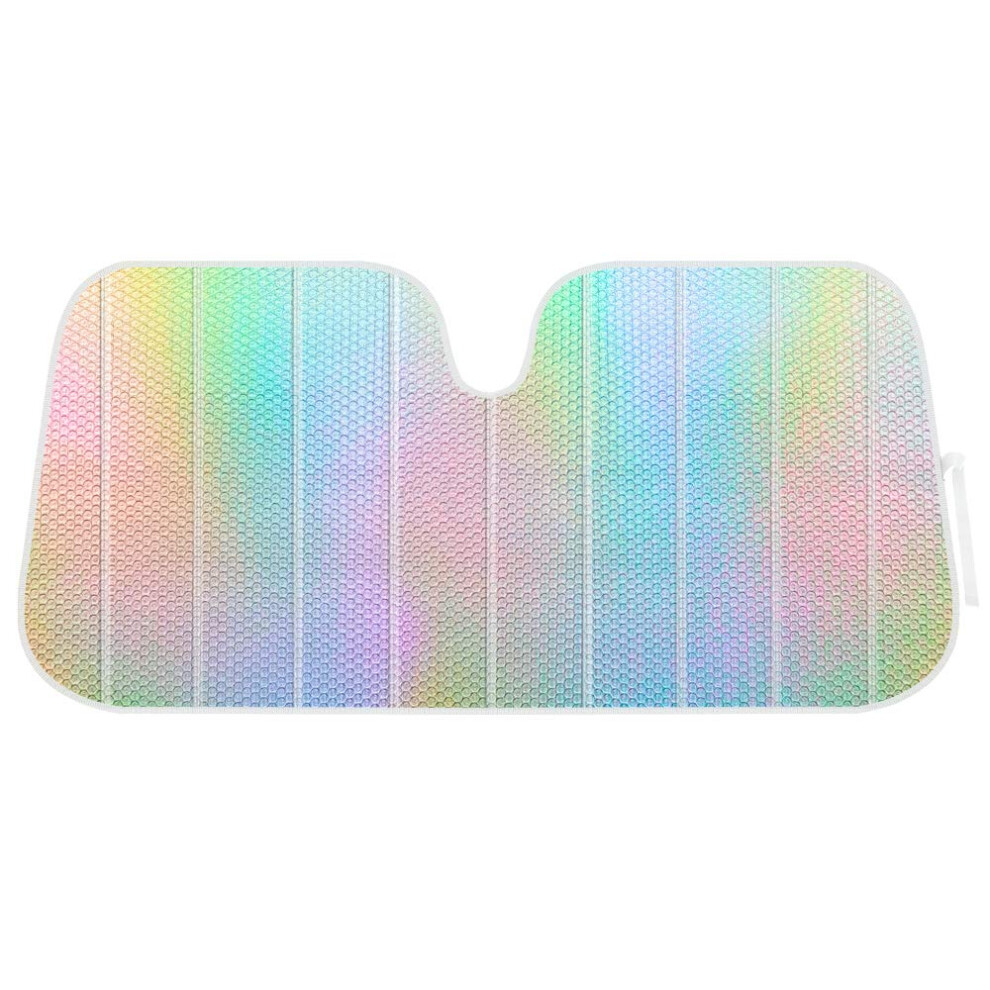 Bdk Iridescent Mermaid Hologram Foil Chameleon Front Windshield Sun Shade Double Bubble Accordion Folding Auto Sunshade For Car Truck Suv 58 X 27 826942142147