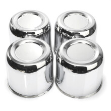 RTRHINOTUNING 4 Pezzi Tappi Centrali Push Through da 4,41 Pollici Cromati per Rimorchi Camion SUV RV Cerchioni