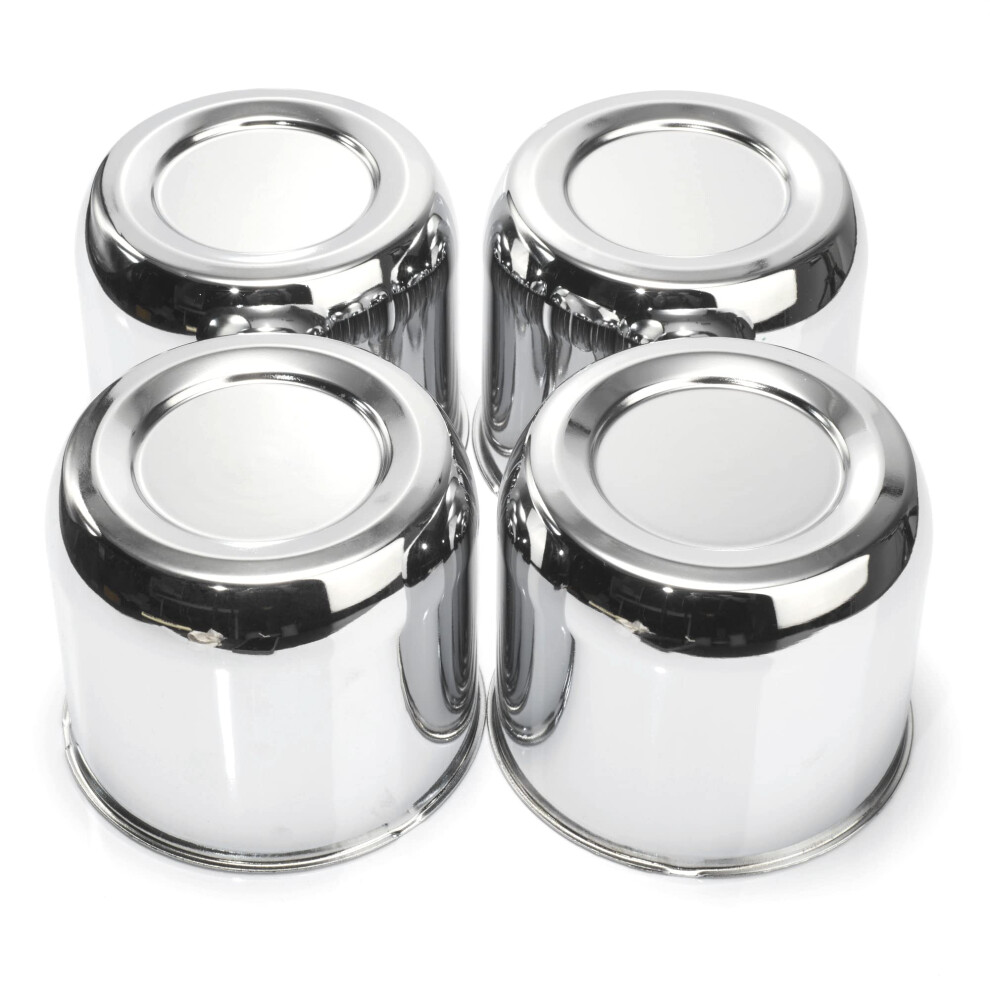 Rtrhinotuning 4Pcs 4.41Inch Push Through Center Caps Chrome For Trailers Trucks Suv Rv Wheel Rims 748966058184