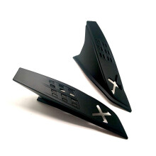 1Storm Motocykl Modulrn Vklopn Dual Visor Celooblicejov helma Dekorace Matt Black Horn Wing