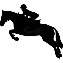 Adesivo per decalcomania in vinile equestre con cavallo che salta per l'arredamento di casa e ufficio, dimensioni del cartello per la finestra de