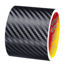 Spurtar Kohlefaserfolie, schwarze Vinylfolie fr Autos, 5,1 cm x 6,1 m, universelles Chrom, trockenes Kohlefaserband, Autotrkantenschutz, Fahrzeugde