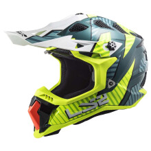 Helmy LS2 Helma MX-Off Road Subverter Evo (Astro Gloss Cobalt Hi-Vis Yellow - X-Small)