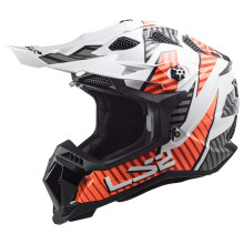 Helmy LS2 Helma MX-Off Road Subverter Evo (Astro Gloss White Orange - X-Small)