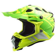 LS2 Helmets MX-Off Road Subverter Evo Casco (Gammax Gloss Hi-Vis Amarillo Verde - 2XL)