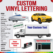 Rapid Vinyl - Progetta il tuo (caratteri illimitati + 35 colori lucidi e opachi) Adesivo personalizzato con scritte in vinile per auto, finestrin