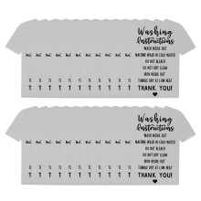 100 kledinglabelkaartjes met wasinstructies