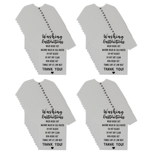 100 kledinglabelkaartjes met wasinstructies 1