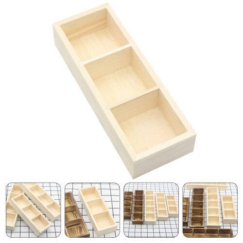 Tea Boxes Light Yellow Wooden Storage For Households 1pack 2