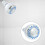 1Pc Adjustable Pressurized Silver Shower Head Plastic for Bathroom 4