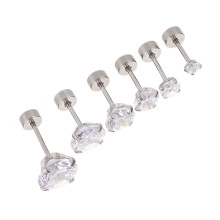 6 oorstekers , cartilage, roestvrij staal
