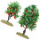 2 mini kunstappelbomen voor treinscène decoratie 2