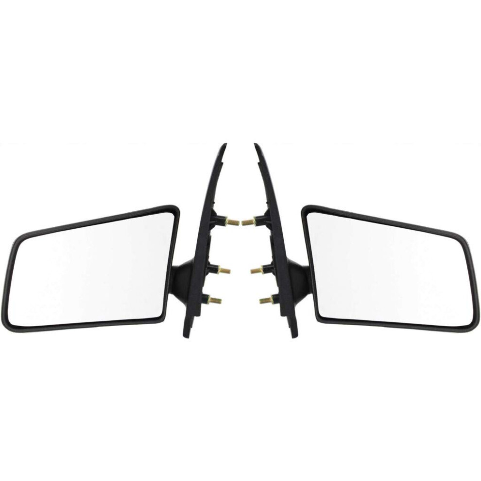 For Chevy S10 1994-2003 Door Mirror Driver And Passenger Side | Pair | Manual | Standard | Extended Cab | Replacement For 15977933 15977934 | Gm1320 Black 706189773185
