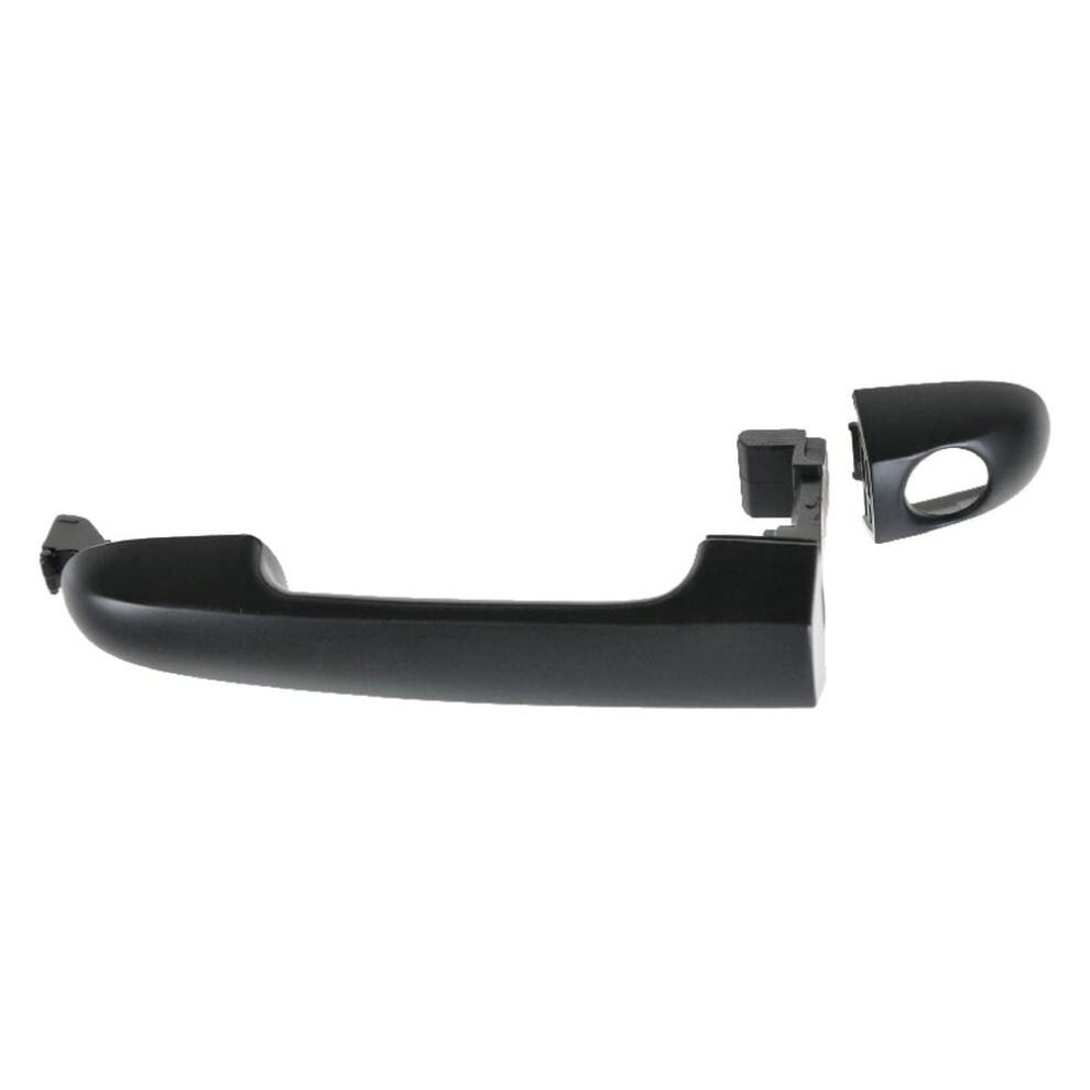 Trq Front Exterior Door Handle Compatible With 2007-2012 Hyundai Elantra Black 191213445938