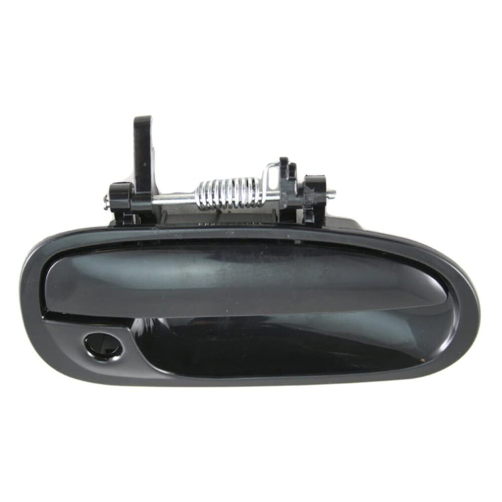 Trq Front Right Exterior Door Handle Passenger Side Compatible With 1996-2000 Honda Civic Ho1311101 Black 191213440407