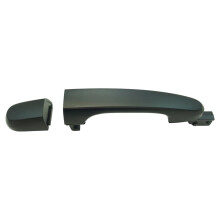 TRQ Rear Left Exterior Door Handle Black Drivers Side Compatible with 2005-2010 Kia Sportage