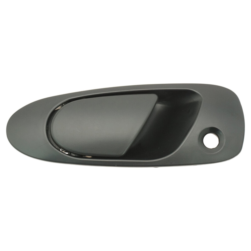 Trq Front Left Exterior Door Handle Drivers Side Compatible With 1992-1995 Honda Civic Ho1310101 Black 191213398364
