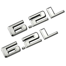 2db j 6,2 literes emblmk, 3D kapucnival elltott emblma, kompatibilis a Chevy Silverado 1500 2500HD (Chrome) kszlkkel