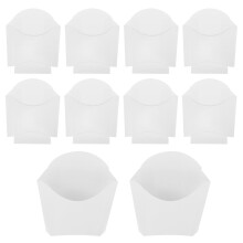 24 wegwerp frietenpapiertjes wit voor frieten