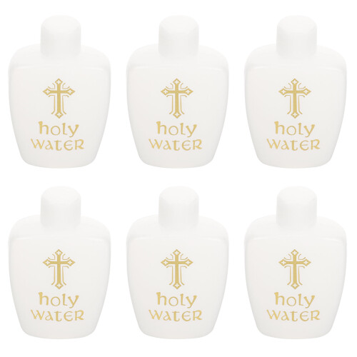 6 plastic heiligwaterflessen voor doopsel en uitdrijving 2