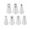 7 Stuks RVS Cake Nozzels Bladpatroon Glazuurtips Set 9