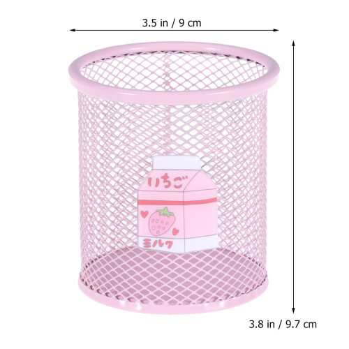 Runder Desktopmüllbehälter Pink Stiftehalter 2