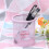 Runder Desktopmüllbehälter Pink Stiftehalter 9
