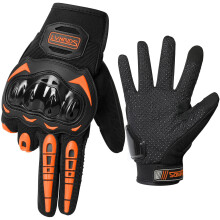 LVNRIDS Motorcycle Gloves with Touchscreen Men and Women Racing Gloves for Motocross BMX ATV MTB Riding Cycling Orange L