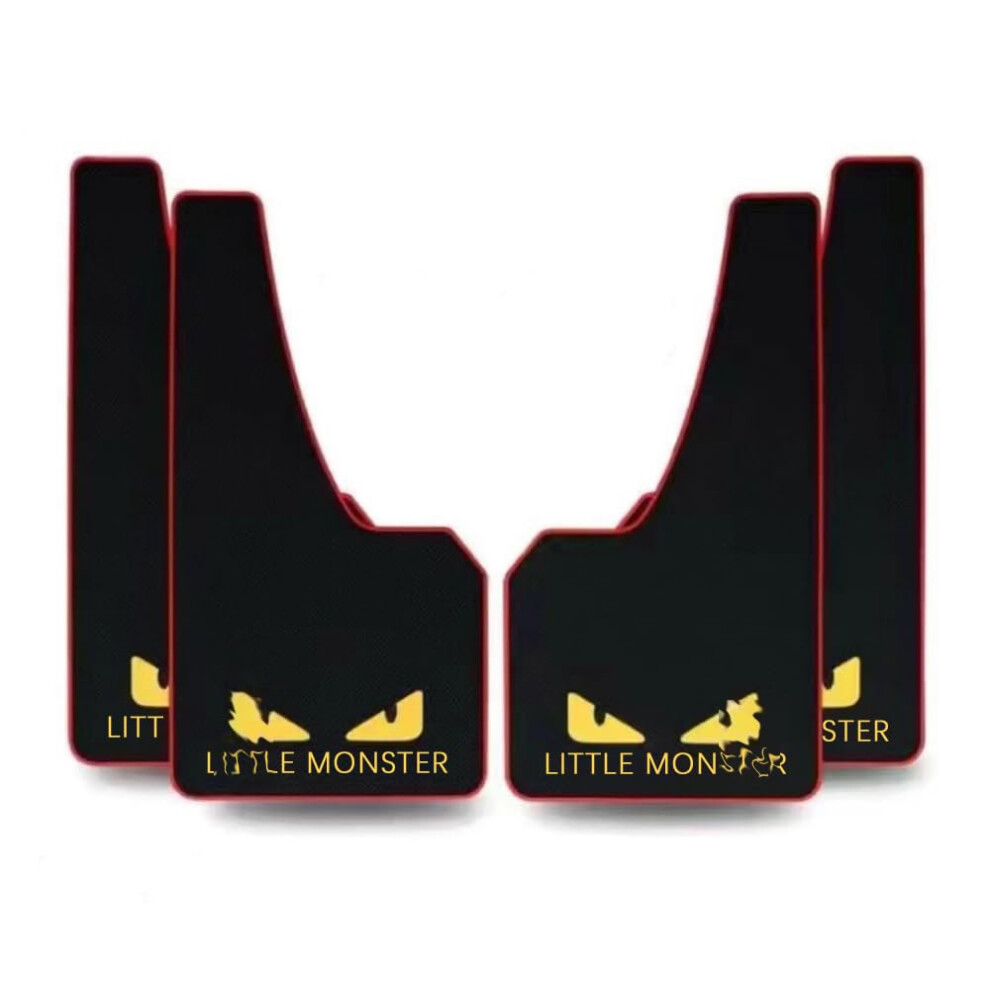 4 Pcs Soft Material Automotive Car Mud Flaps Universal Fit Splash Guards Rubber Mud Guard No Collision Universal 43.5Cm23cm0.5cm (Lm) Black 787803893212