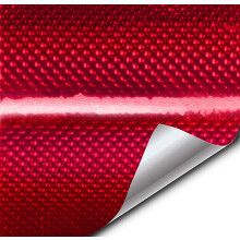 Avvolgimento per auto in vinile lucido con trama olografica VViViD+ (1,5 piedi x 5 piedi rosso)