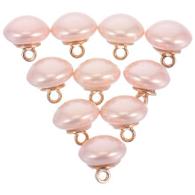 10 stk. perlen dekoknöpfe 10 mm rund für cheongsam, chiffon & brautkleider