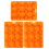 3Stk 9- Silikon Eiswürfelform Kuchenform DIY Eismacher Orange 5