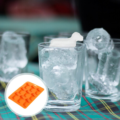 3Stk 9- Silikon Eiswürfelform Kuchenform DIY Eismacher Orange 2