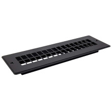 RecPro RV-vloerregister | RV stationaire ventilatieafdekking | 2-1/4"" x 10-1/8"" wisselplaat | Ongedempt kanaal (zwart)