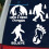 Sasquatch Bigfoot Hide and Seek Champion-stickers (wit groot ~ 5"""") 3