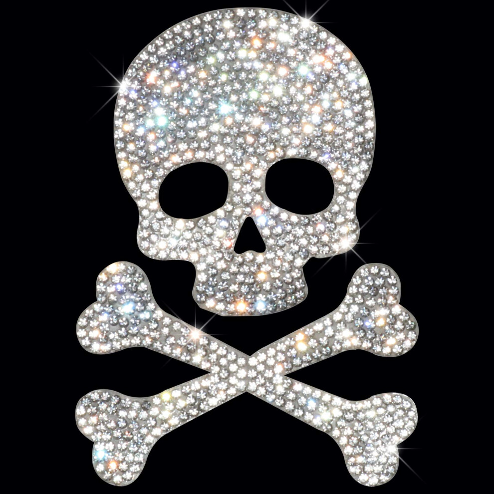 Hungmieh Car Decals For Women Bling Rhinestone Skull Stickers And Decals With Self-Adhesive Backing For Car Interior&Exterior Window Motorcycle Helm 723509955595