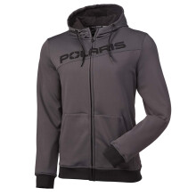 Sudadera con capucha Polaris Grey Tech con cremallera completa, forro polar, cαlida, deportiva, informal, con capucha - Mediana