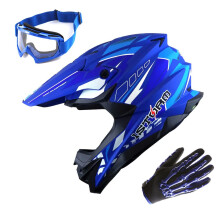 1Storm Motokrosov helma pro dospel na sjezdov horsk kolo Helma BMX MX ATV Dirt Bike Storm Style HF803; Balcek Storm Blue + Brle + Skeleton Blue