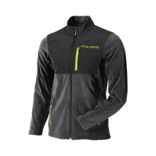 Polaris Heren Northstar Mid-Layer Fleece Winddicht Zwart/Limoen Klein