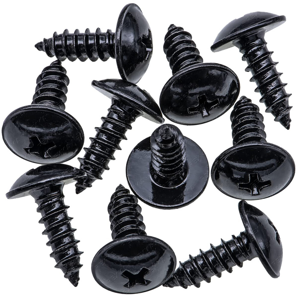 Rexka 10Pcs Fender Liner Screws For Nissan Infiniti 01454-N5061 Cube Murano Pathfinder Quest Rogue Sentra Versa Black 643375935739