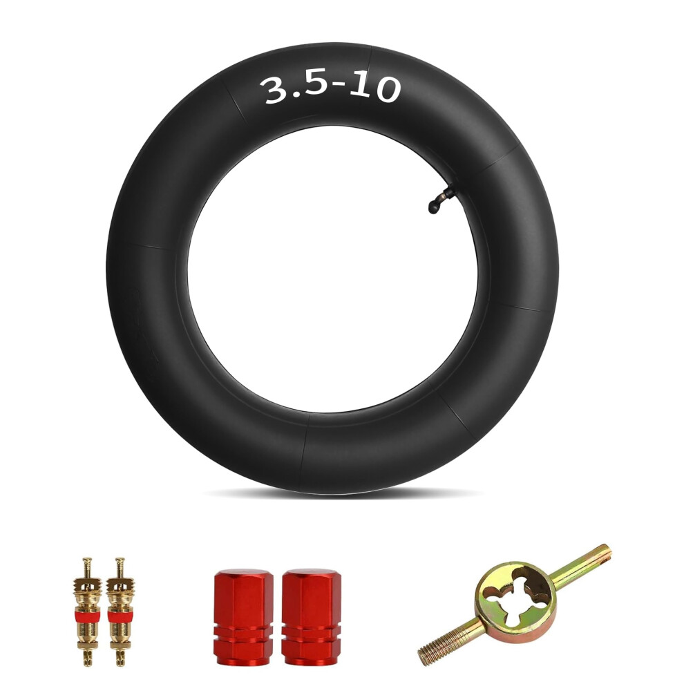 New Olym 3.50-10 Inner Tube With Bent Stem Valve For Moped Scooter Motorcycle Dirt Bike Atv Compatible With Taotao Sunl 709923673017