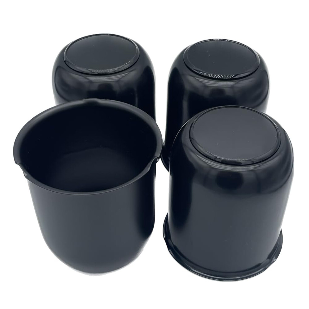 Ayzh 4 Pack 3.19Inch Push Thru Center Caps Push Thru For Trailer Wheel Rims 3.19"""" Center Bore Steel Black 748966072951