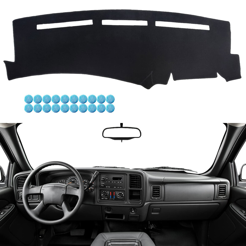 Dimeani Dashboard Cover Fit For Chevy Silverado 1999 2000 2001 2002 2003 2004 2005 2006 Dash Cover Fit For Chevrolet Tahoe Suburban Avalanche Dashb 769712947804