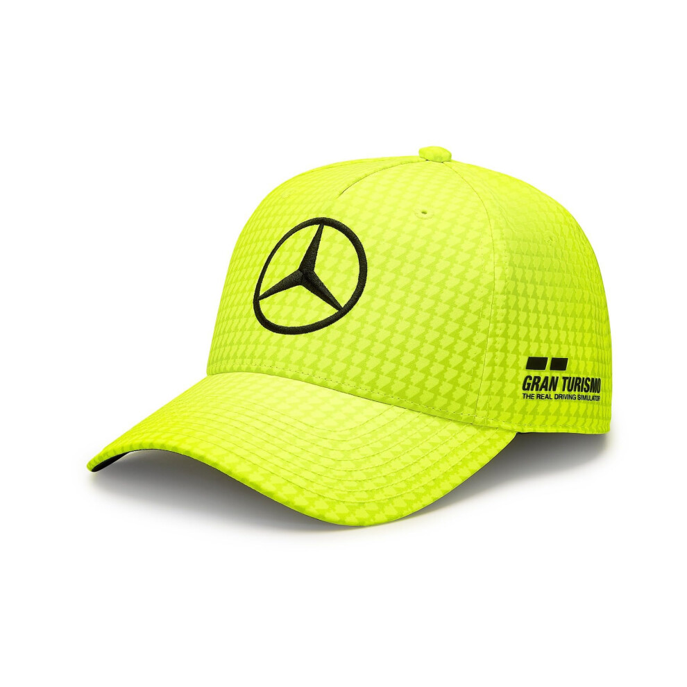 2023 Mercedes-Amg F1 Lewis Hamilton Driver Cap Neon Yellow 8719203313016