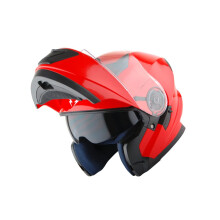 Modulrn celooblicejov helma 1Storm New Motorcycle Bike Slunecn tt s dvojitm zornkem: leskl cerven
