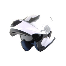 Modulrn celooblicejov helma 1Storm New Motorcycle Bike Slunecn tt s dvojitm hledm: Leskl bl