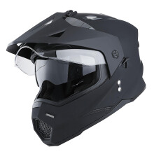 1Storm Youth Kids Dual Sport Dual Visor Motokrosov Off Road Celooblicejov prilba: HF802Youth Matt Black